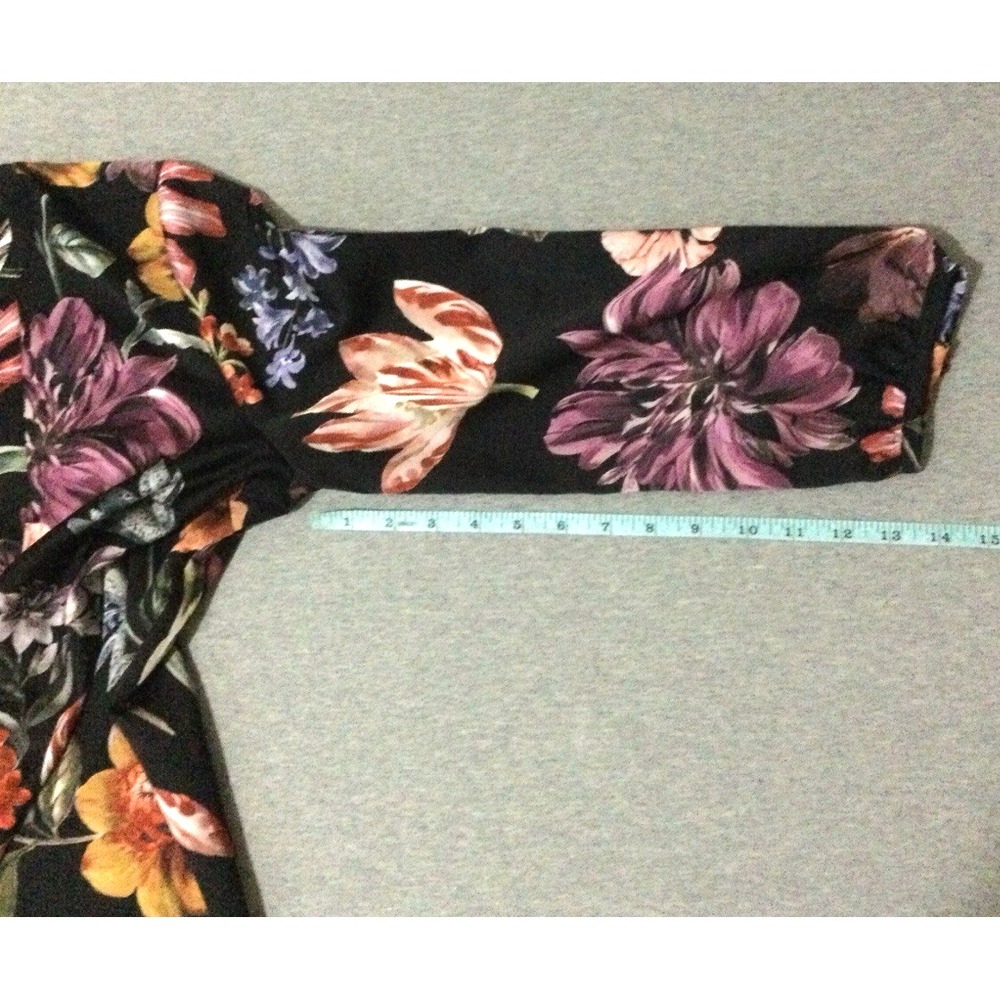 J Crew sz M blouse top multicolor floral polyester - Picture 10 of 11